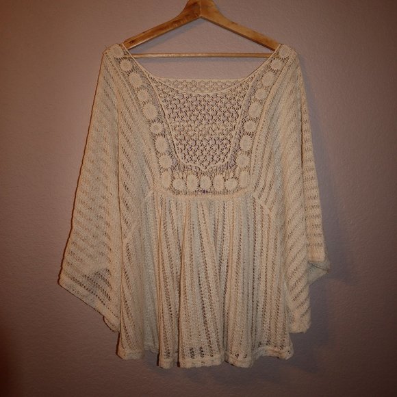 Altar'd State Other - Sheer Crochet Bathing Suit Cover-up